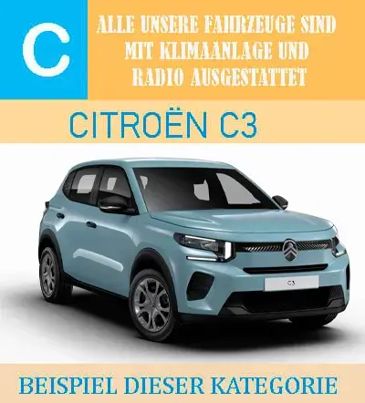 Gruppe C Autos in Malaga Citroën C3