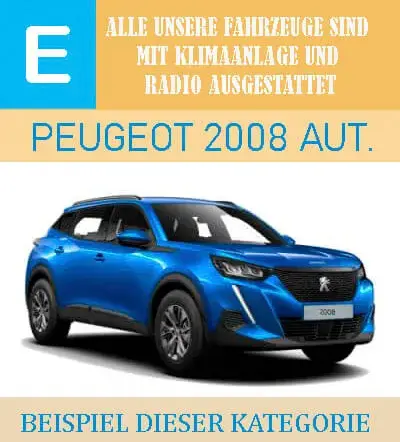 Automatikwagen Gruppe E in Malaga Peugeot 2008