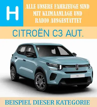 Automatikwagen Gruppe H in Malaga Citroën C3