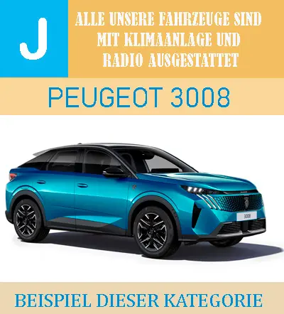 Automatikwagen Gruppe J in Malaga Peugeot 3008