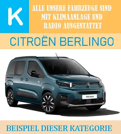 Vans und geräumige Autos Gruppe K in Malaga Citroen Berlingo